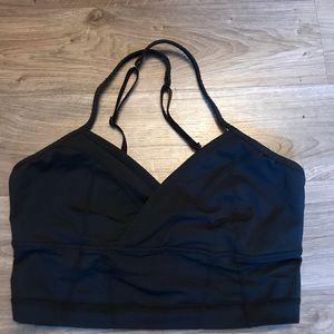 Lululemon black crop long bra